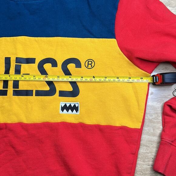 Guess X J Balvin Tricolor-block Logo Sweatshirt Color Block Graphic - Picture 7 of 12